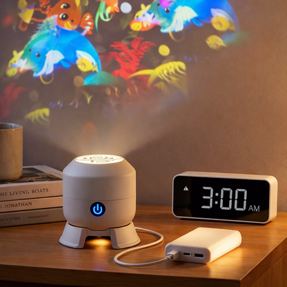 🎁🧸Dynamic Rotating LED Projector Light - The Perfect Soothing Bedtime Companion for Your Nursery