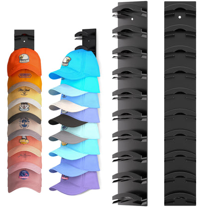 🧢 2-Pack Hat Organizer – Multilayer Wall & Door Storage Holder with Dual Mounting Options🏠