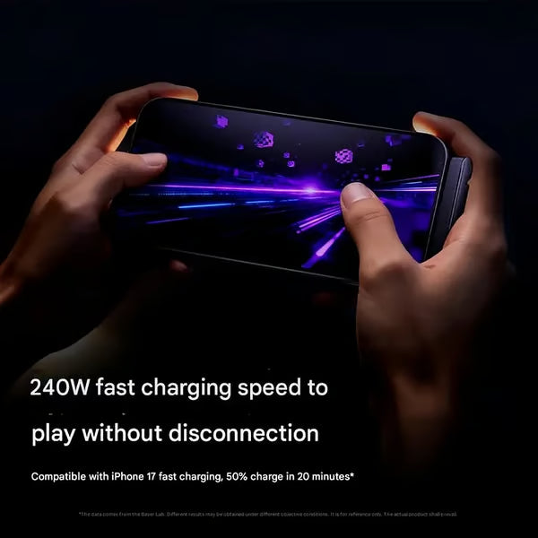 ⚡MFi-Certified 2-in-1 Fast Charging Cable with Built-In Phone Stand – Ultra-Fast 240W Power, Official Apple Authorized✅