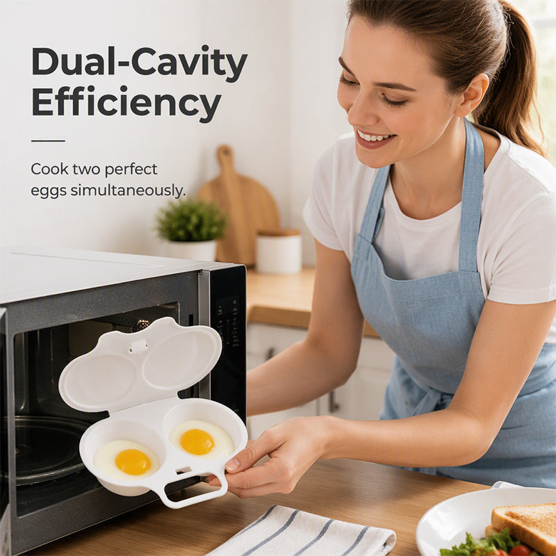🥚 2026 BESTSELLER 🥳 Microwave Egg Poacher – Two-Egg Design, Non-Stick Surface & Easy to Clean. Uses Less Oil Than Frying – Stock Up & Save Today! 🏠