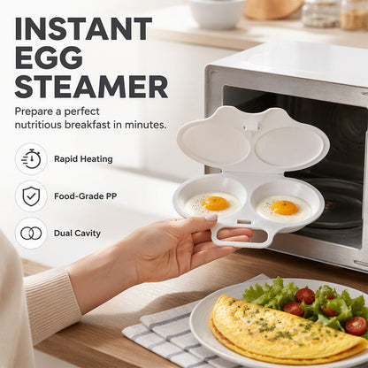 🥚 2026 BESTSELLER 🥳 Microwave Egg Poacher – Two-Egg Design, Non-Stick Surface & Easy to Clean. Uses Less Oil Than Frying – Stock Up & Save Today! 🏠
