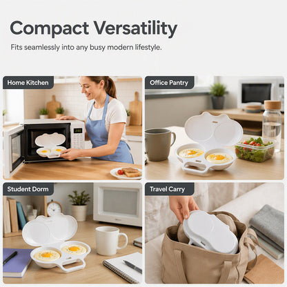 🥚 2026 BESTSELLER 🥳 Microwave Egg Poacher – Two-Egg Design, Non-Stick Surface & Easy to Clean. Uses Less Oil Than Frying – Stock Up & Save Today! 🏠