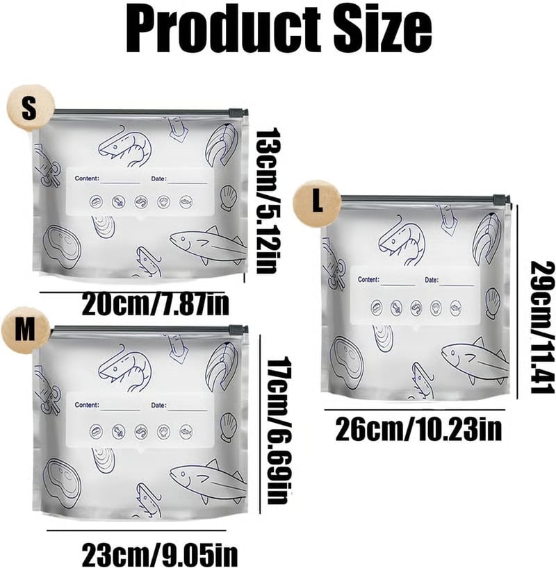 🔥🔥Reusable Aluminium Foil Sealable Storage Bags — Keep Food Fresh For Longer