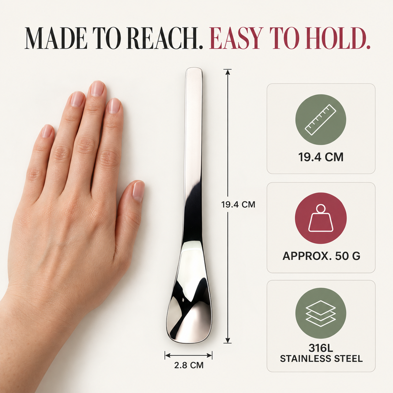 up🥄 Long-Handle Stainless Steel Dessert Spoon