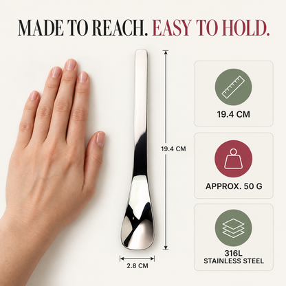up🥄 Long-Handle Stainless Steel Dessert Spoon