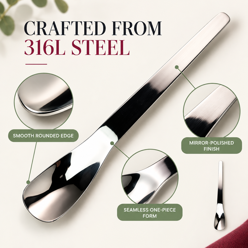 up🥄 Long-Handle Stainless Steel Dessert Spoon