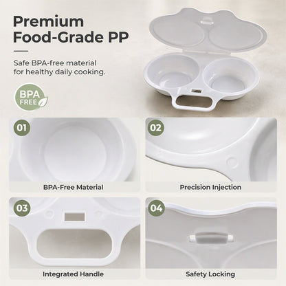 🥚 2026 BESTSELLER 🥳 Microwave Egg Poacher – Two-Egg Design, Non-Stick Surface & Easy to Clean. Uses Less Oil Than Frying – Stock Up & Save Today! 🏠