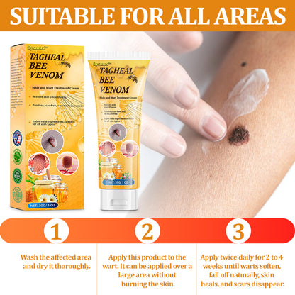 flysmus™Tagheal Bee Venom Mole and Wart Treatment Cream🐝( Dermatologist Recommended👩‍⚕️✅）