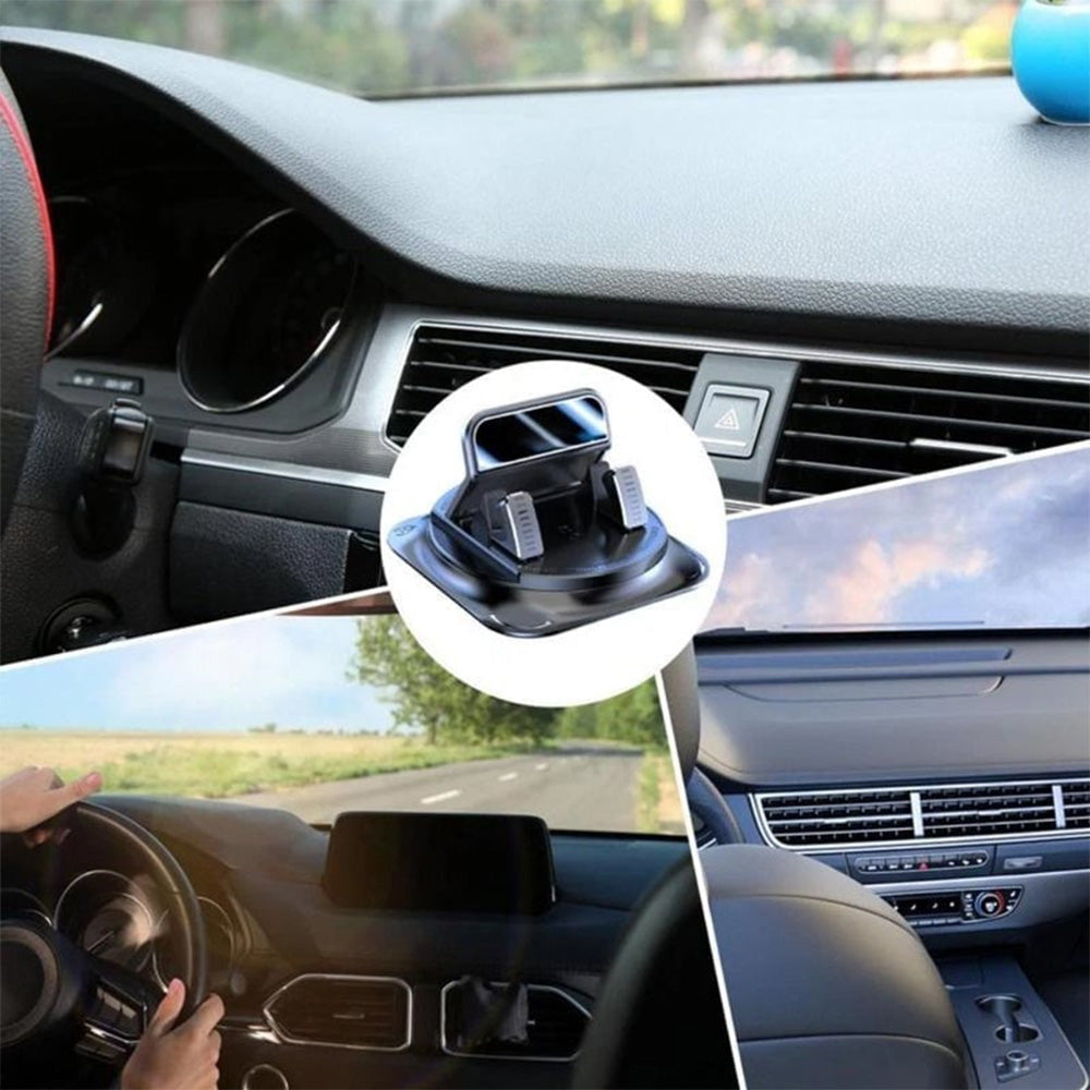360° Rotating Car Phone Holder — Secure Hands-Free Mount For Safer Driving, GPS Navigation & Easy One-Hand Use