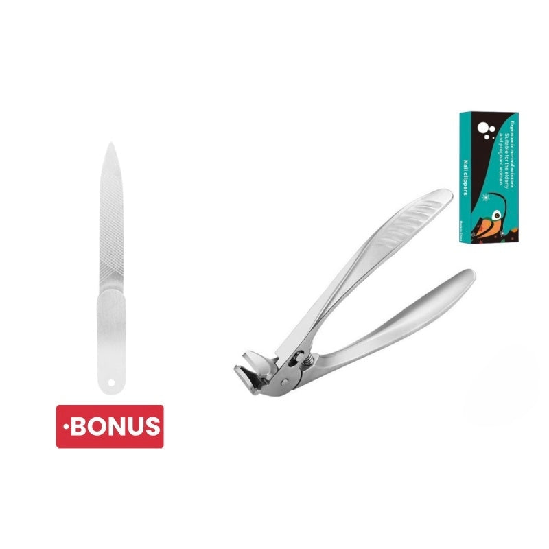 📍2026 HOT SALE – Stainless Steel Nail Clipper with Curved Precision Blades – Effortless for Thick Nails & Seniors! ✂️✨