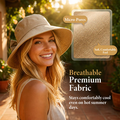 👒 Limited Time: 50% OFF! ✨ Women’s Sun Hat with Bow Detail – Wide Brim for Elegant Sun Protection 🎀