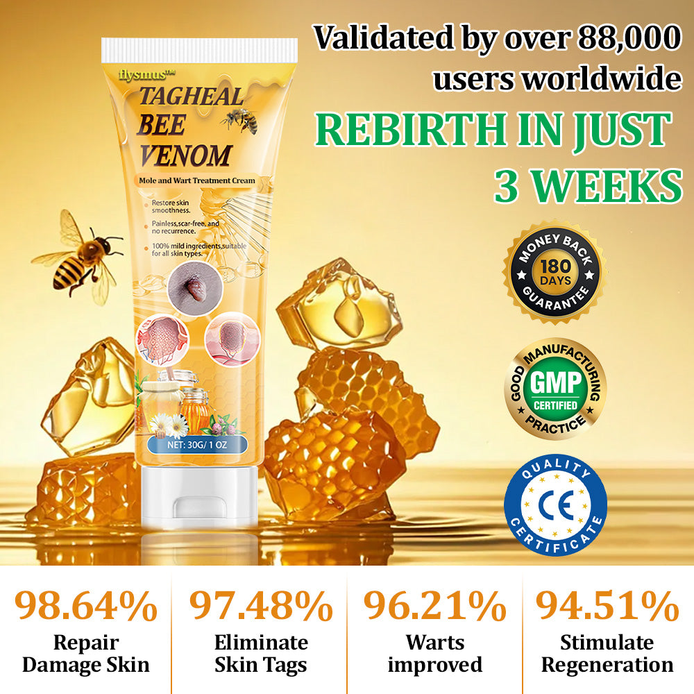 flysmus™Tagheal Bee Venom Mole and Wart Treatment Cream🐝( Dermatologist Recommended👩‍⚕️✅）