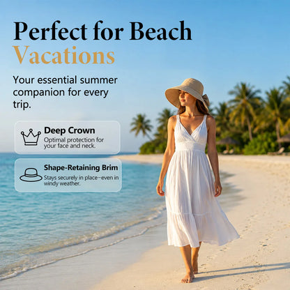 👒 Limited Time: 50% OFF! ✨ Women’s Sun Hat with Bow Detail – Wide Brim for Elegant Sun Protection 🎀