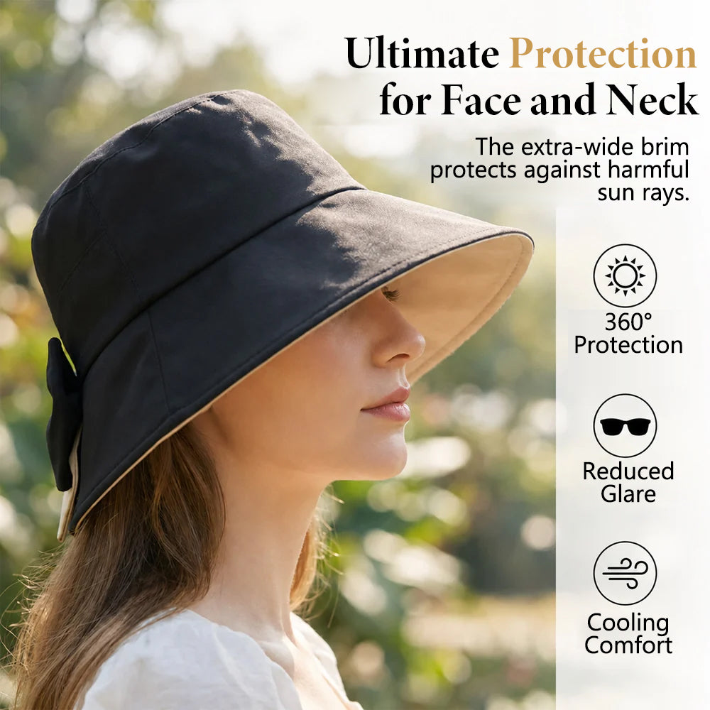 👒 Limited Time: 50% OFF! ✨ Women’s Sun Hat with Bow Detail – Wide Brim for Elegant Sun Protection 🎀