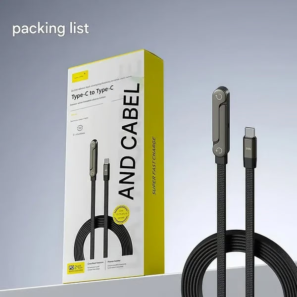 ⚡MFi-Certified 2-in-1 Fast Charging Cable with Built-In Phone Stand – Ultra-Fast 240W Power, Official Apple Authorized✅