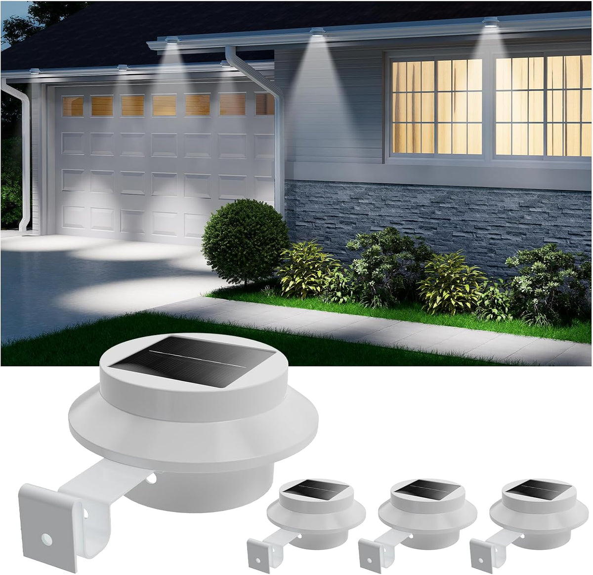 ☀️ 50% OFF! 💡 Solar LED Gutter Wall Light – Waterproof LED Fence & Wall Lights, Easy Clip-On Installation🌙🏡