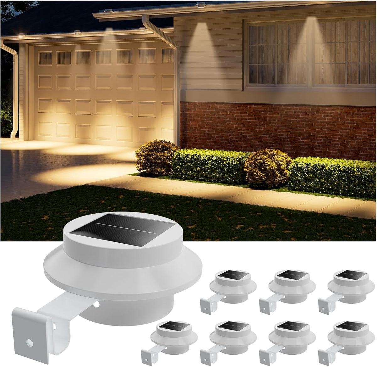 ☀️ 50% OFF! 💡 Solar LED Gutter Wall Light – Waterproof LED Fence & Wall Lights, Easy Clip-On Installation🌙🏡