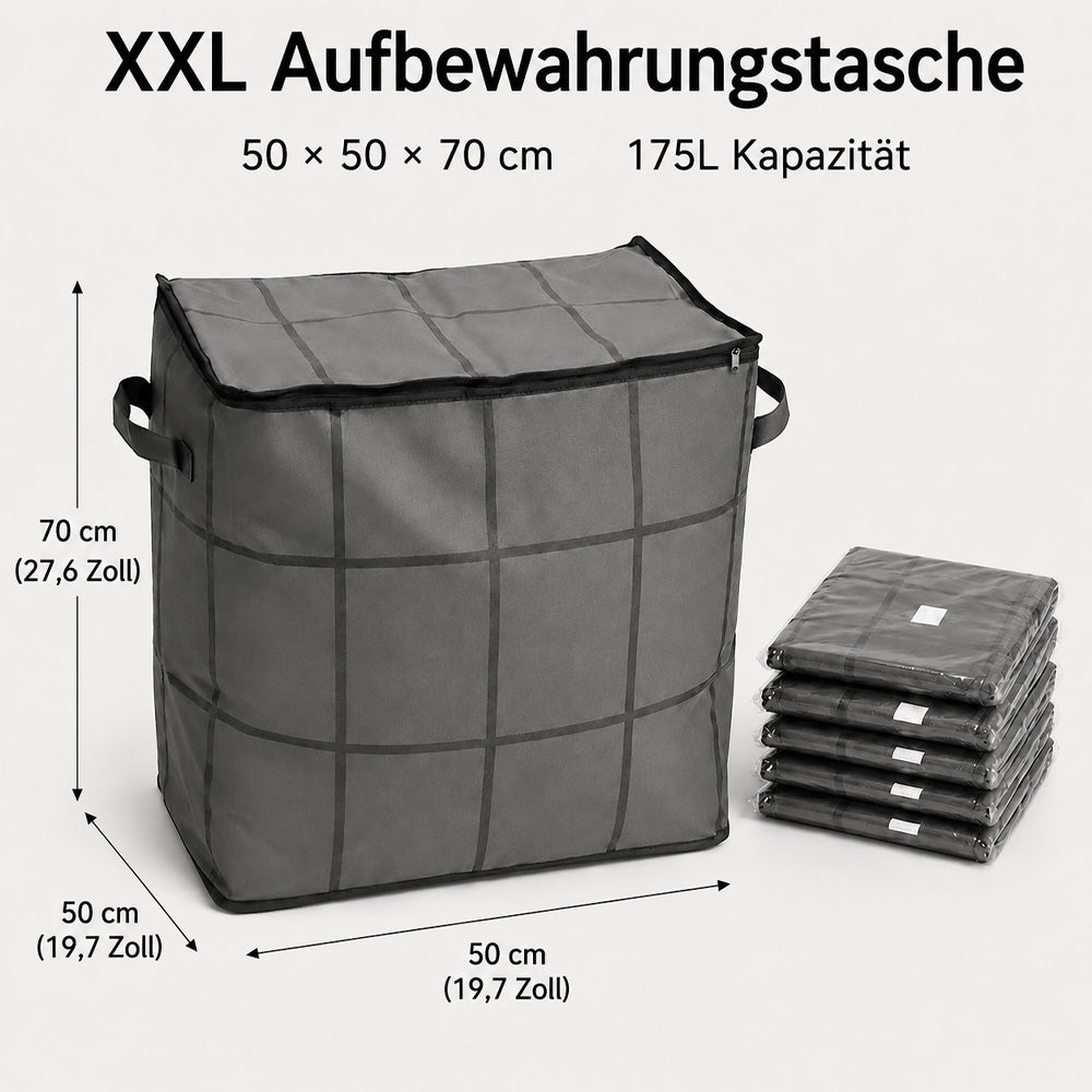🏠XXL 175L Aufbewahrungstasche – Mehr Platz für Kleidung, Decken & Bettwäsche