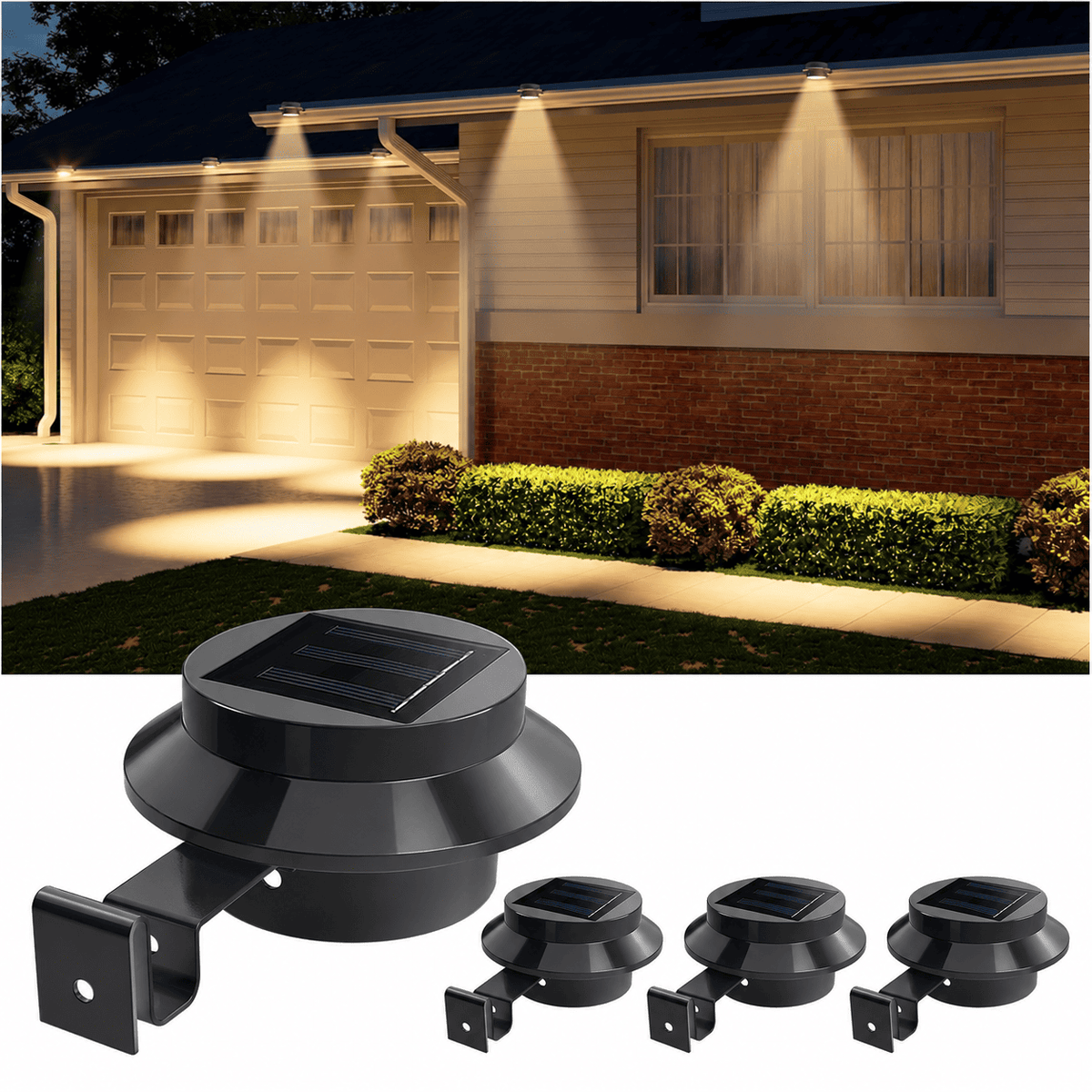 ☀️ 50% OFF! 💡 Solar LED Gutter Wall Light – Waterproof LED Fence & Wall Lights, Easy Clip-On Installation🌙🏡