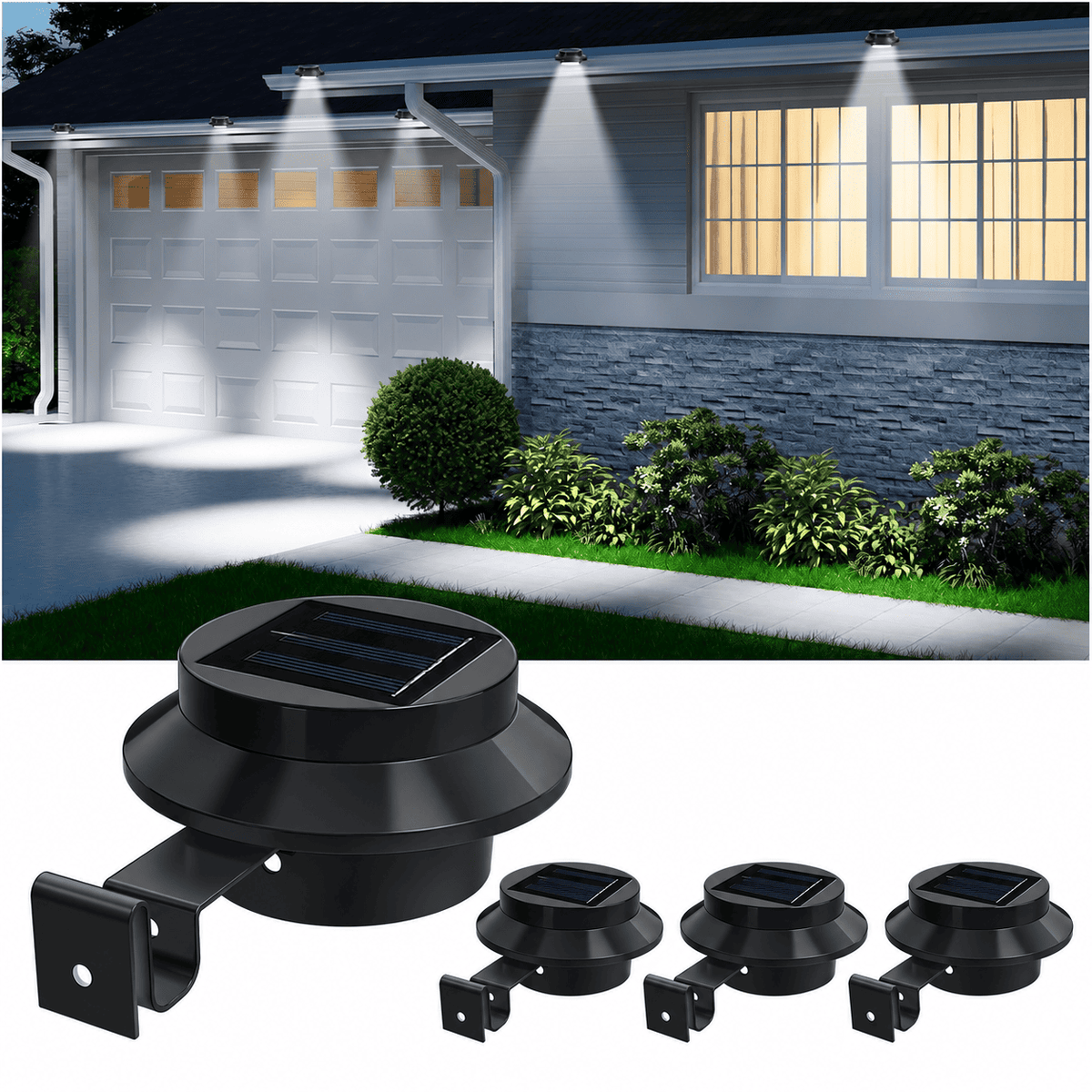 ☀️ 50% OFF! 💡 Solar LED Gutter Wall Light – Waterproof LED Fence & Wall Lights, Easy Clip-On Installation🌙🏡