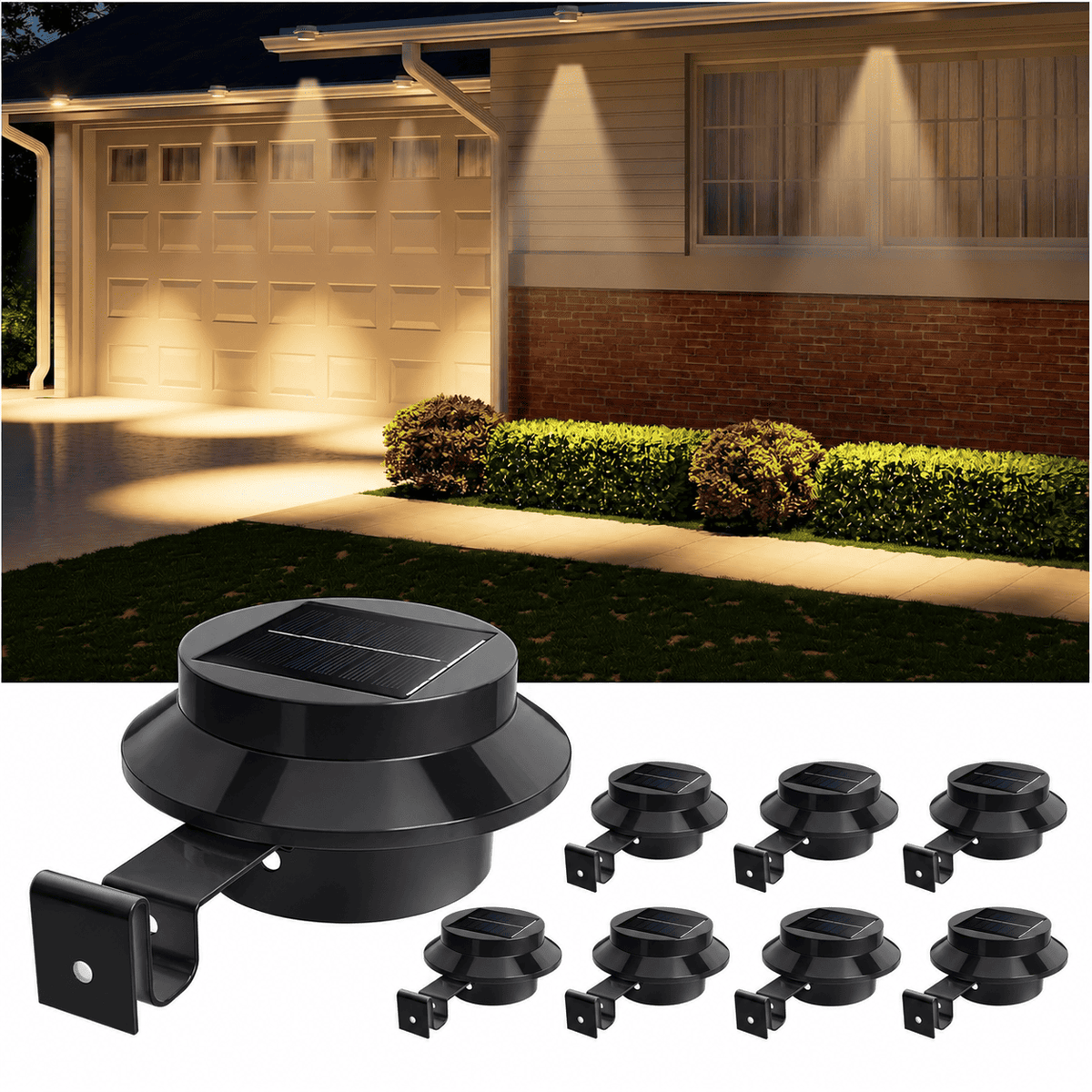 ☀️ 50% OFF! 💡 Solar LED Gutter Wall Light – Waterproof LED Fence & Wall Lights, Easy Clip-On Installation🌙🏡