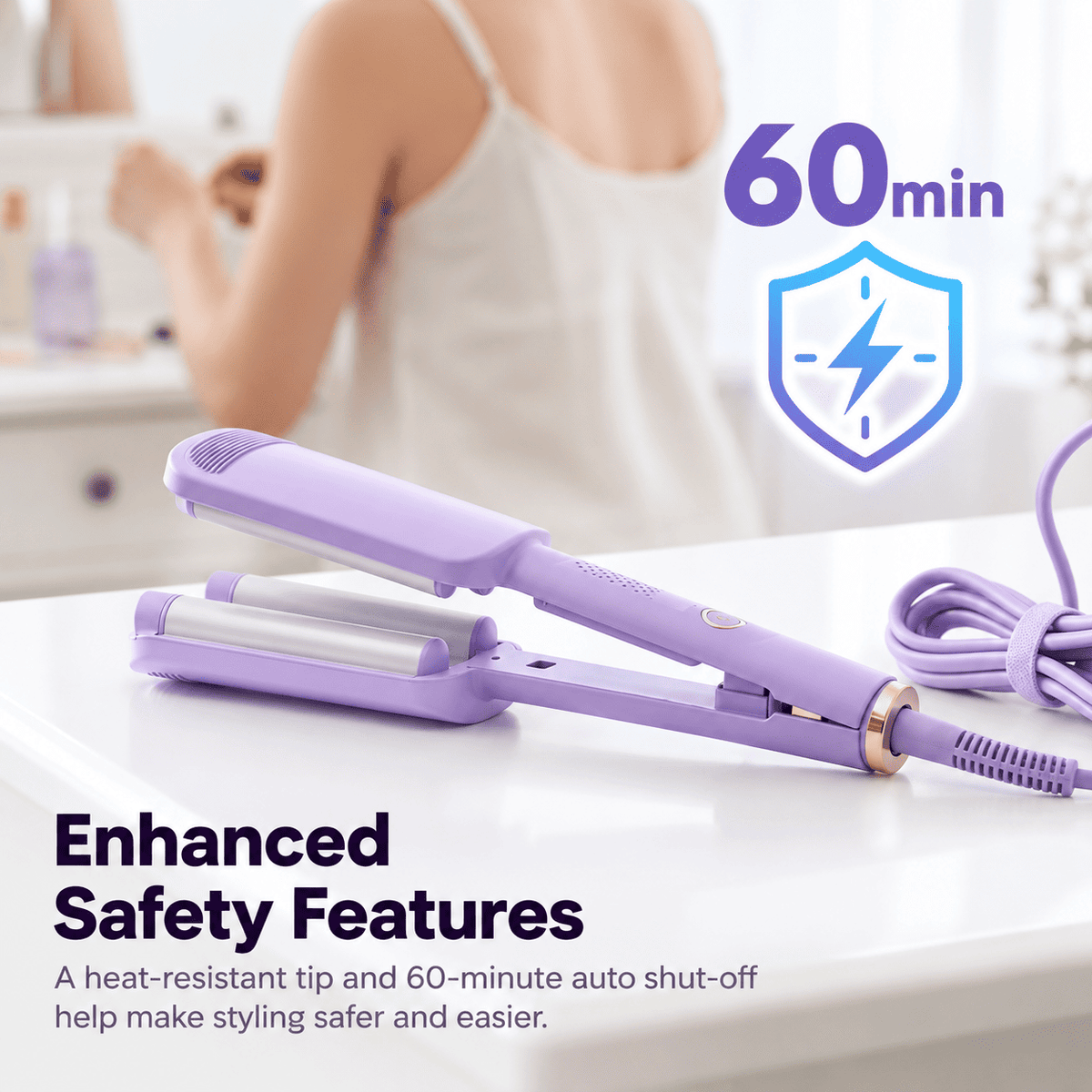 up🌸 LIMITED-TIME 50% OFF! ✨ 32MM Wavy Hair Curler – Big Bouncy Curls, 4 Adjustable Heat Settings & Negative Ion Care – Salon-Quality Styling at Home 💇‍♀️