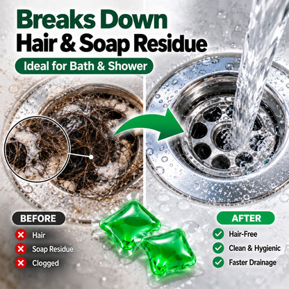 up✅ 30 Drain Cleaner Capsules – Tackles Hair, Grease & Blockages in Just 5 Minutes