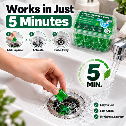 up✅ 30 Drain Cleaner Capsules – Tackles Hair, Grease & Blockages in Just 5 Minutes