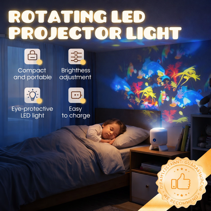 🎁🧸Dynamic Rotating LED Projector Light - The Perfect Soothing Bedtime Companion for Your Nursery